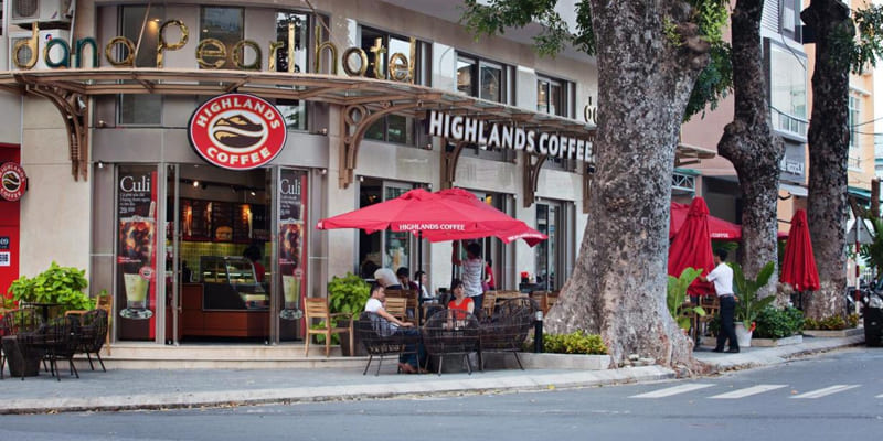 địa điểm mở nhượng quyền highlands coffee