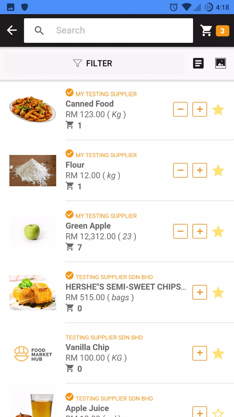 food market hub trên android