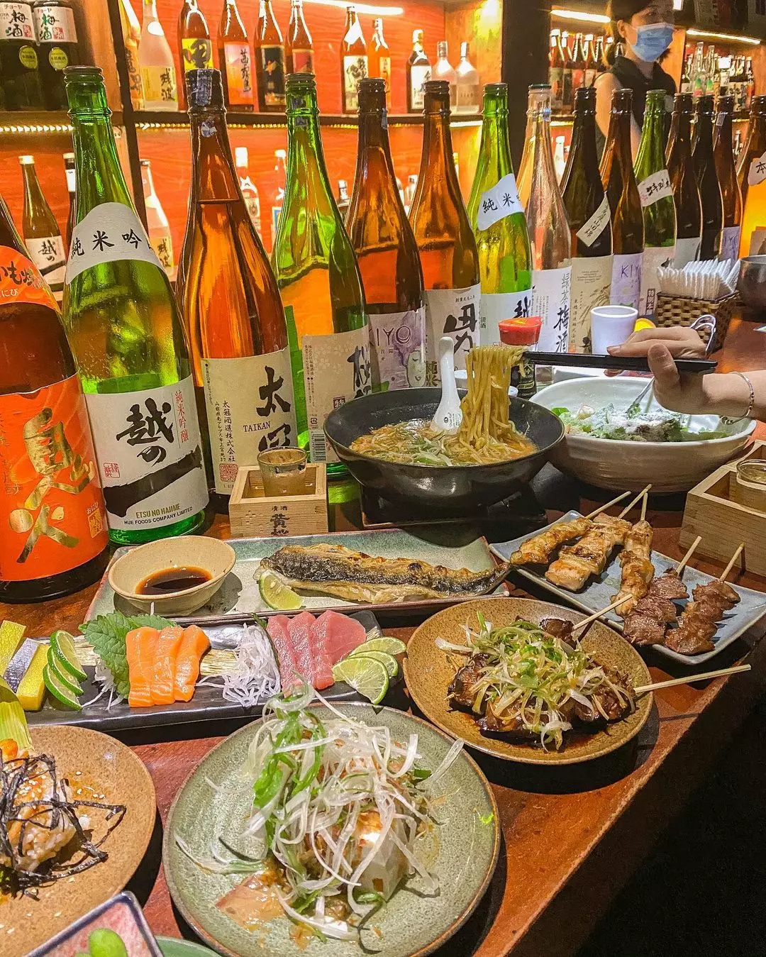 menu nhà hàng nhật mangetsu sake bar