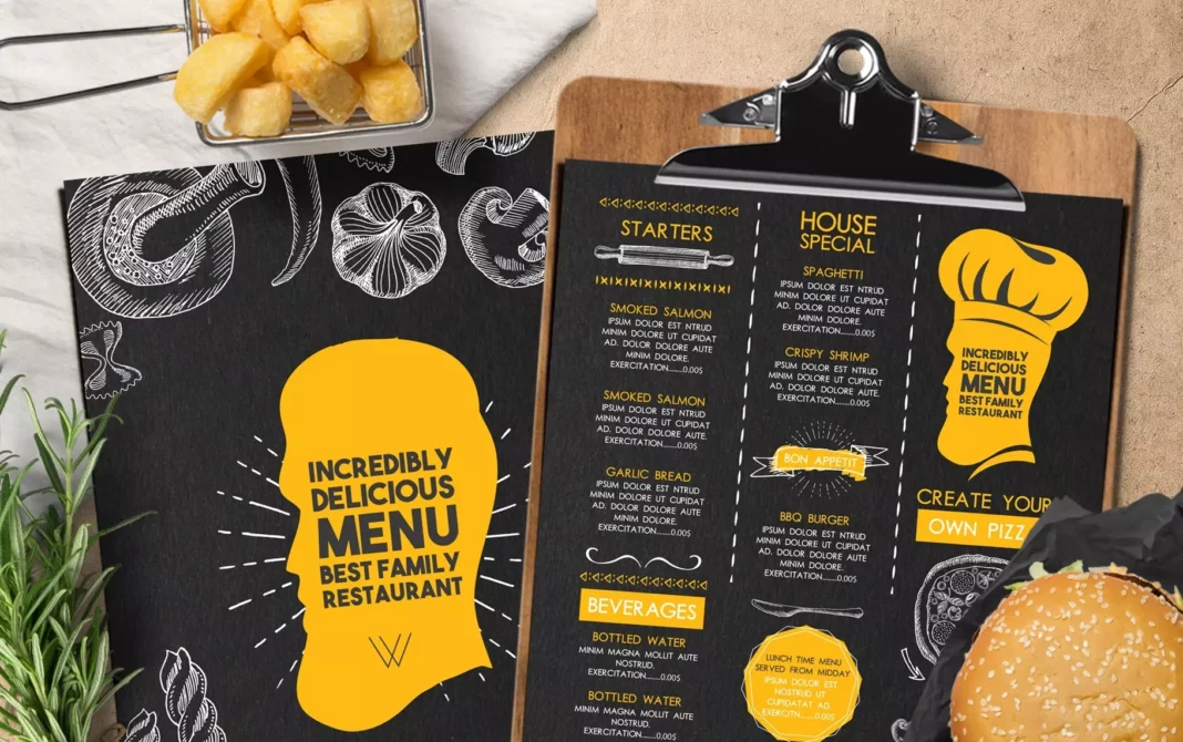 thiết kế menu quán ăn vặt