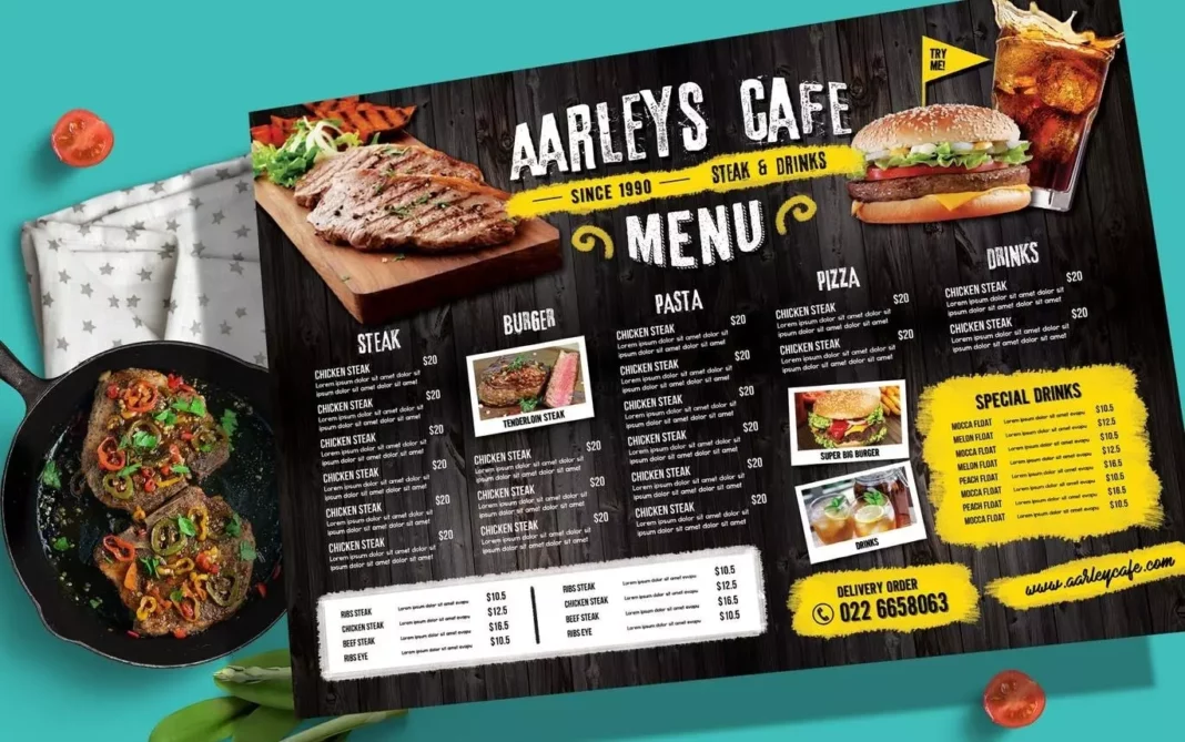 tờ rơi trong quảng cáo nhà hàng