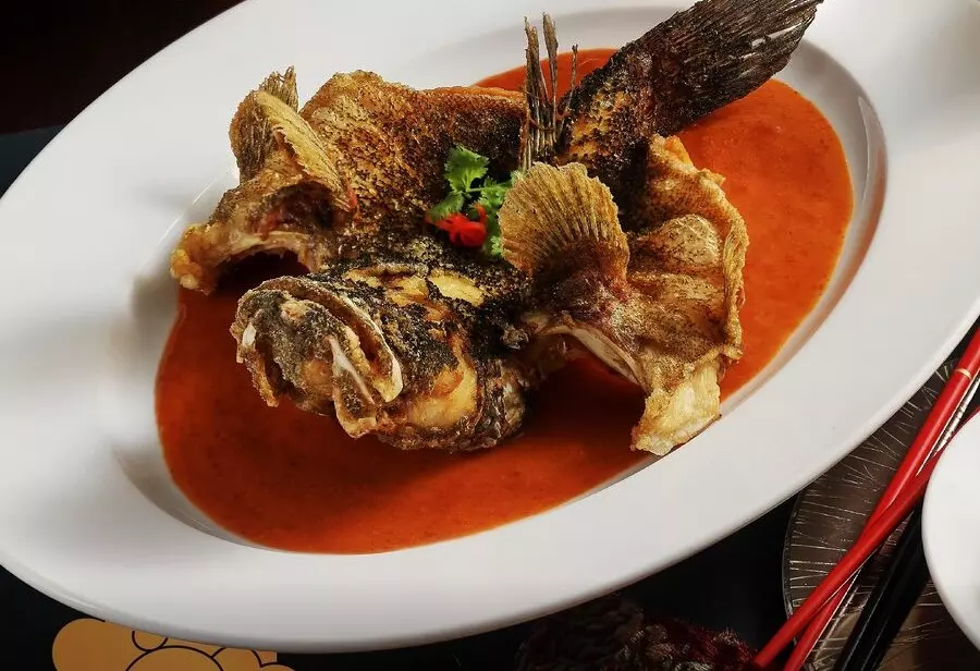 cá bống tương sốt nonya nhà hàng jumbo seafood