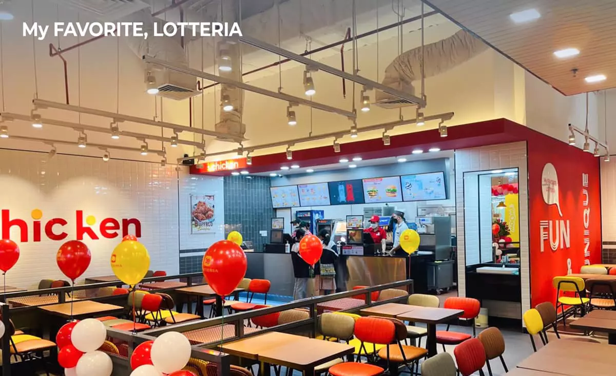 không gian cửa hàng của lotteria