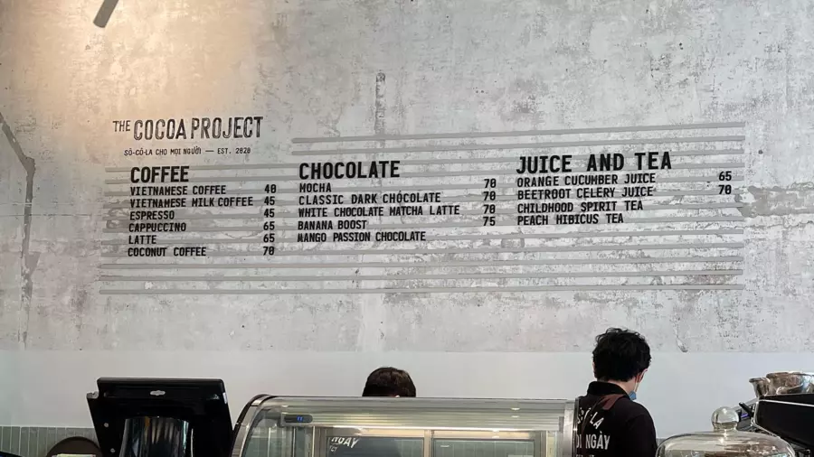menu the cocoa project