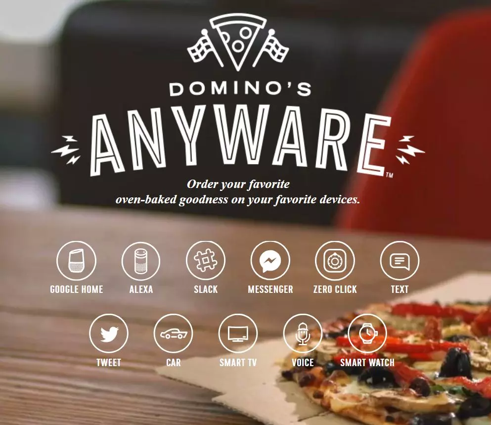 anyware ordering của dominos pizza