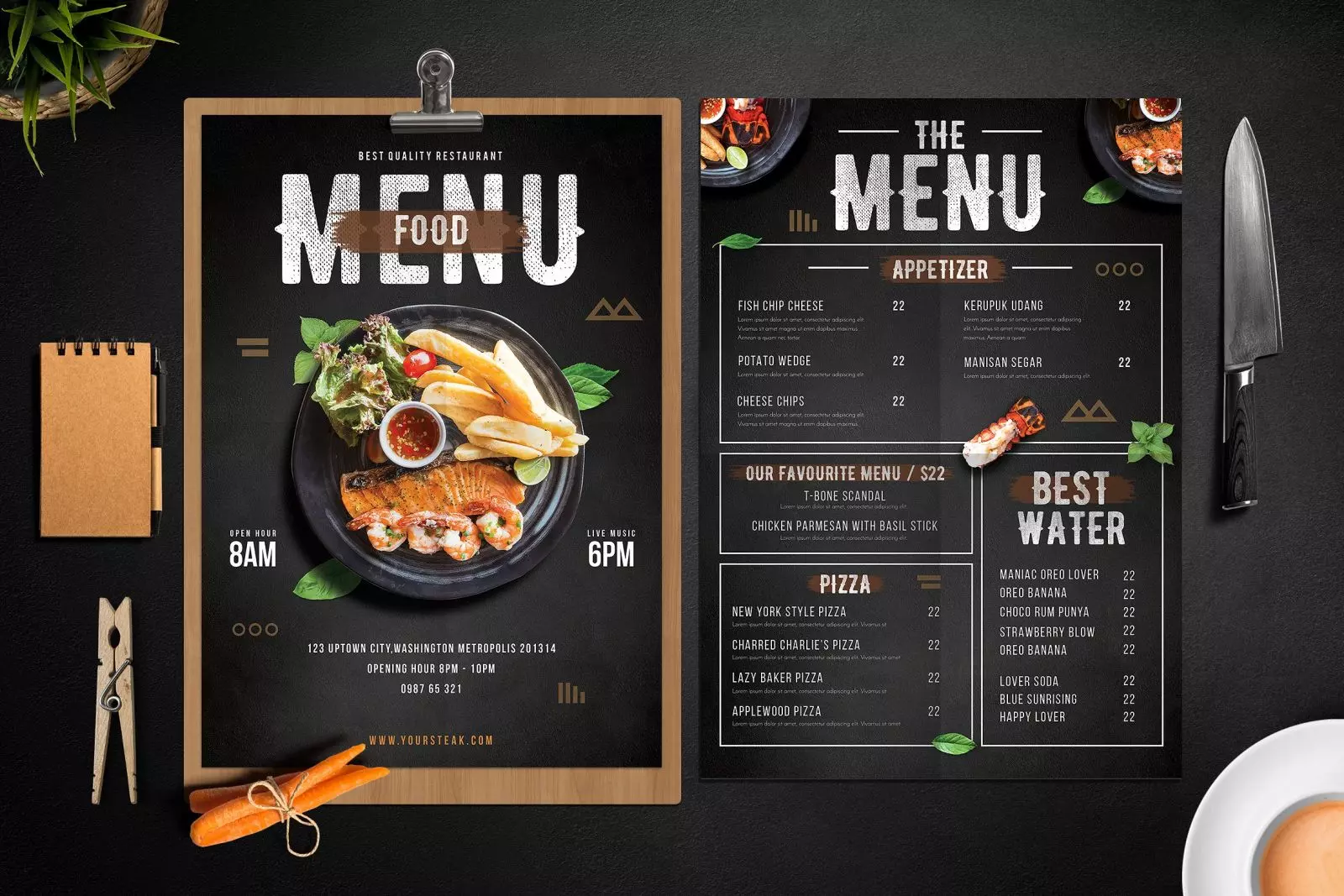 lưu ý về menu trong kế hoạch kinh doanh nhà hàng chi tiết
