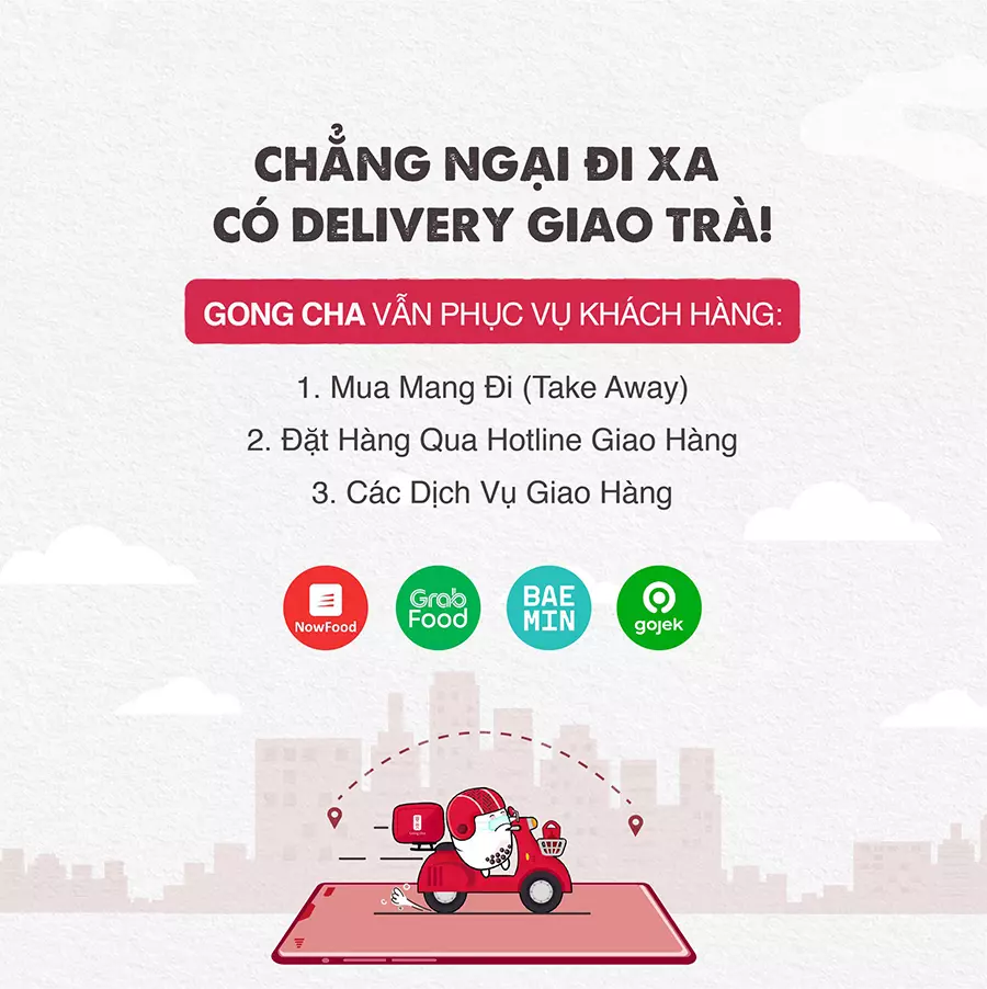 phân phối online trong chiến lược marketing của gong cha