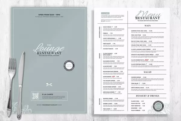 thiết kế menu alacarte