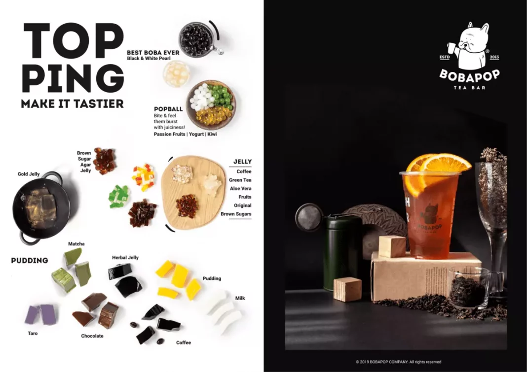 thiết kế menu trà sữa