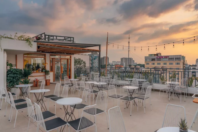 mô hình cafe sân thượng
