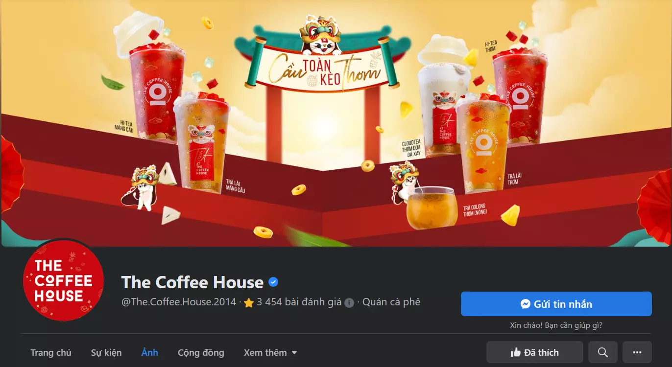 fanpage của the coffee house