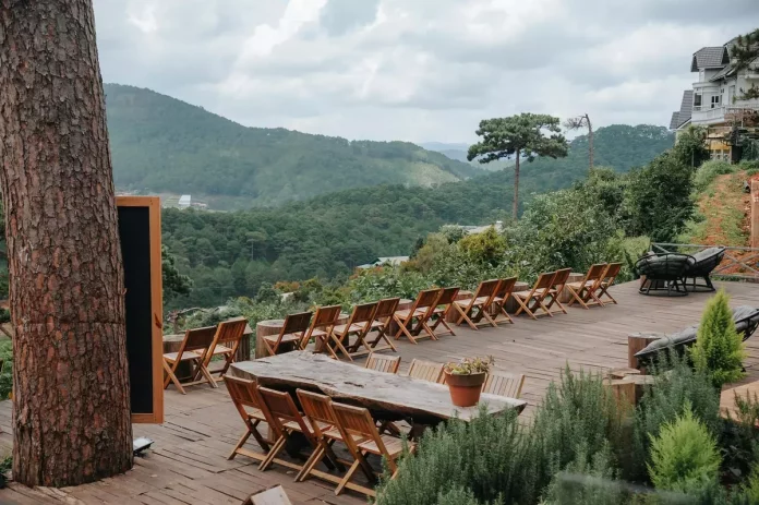 không gian quán cafe đẹp