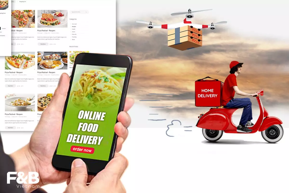 mô hình giao hàng trực tuyến bằng xe máy