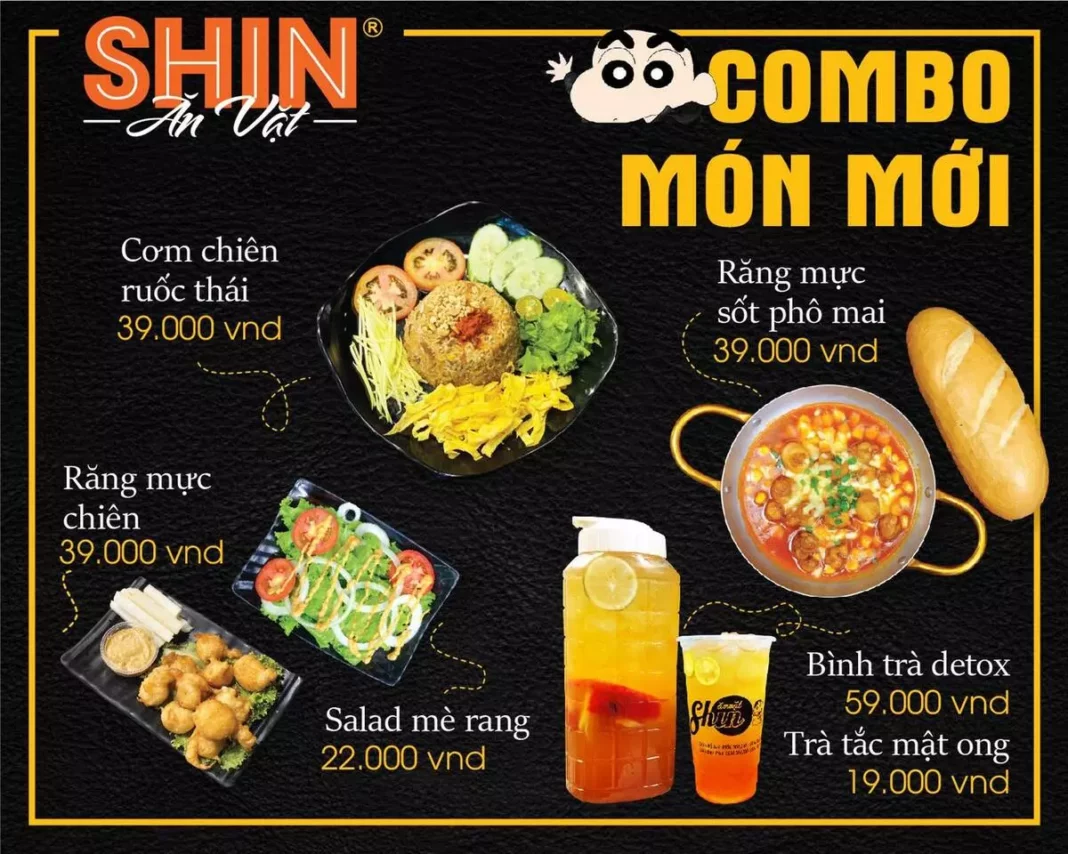 thực đơn mở quán ăn vặt