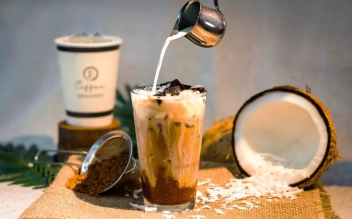 cách pha cà phê cốt dừa