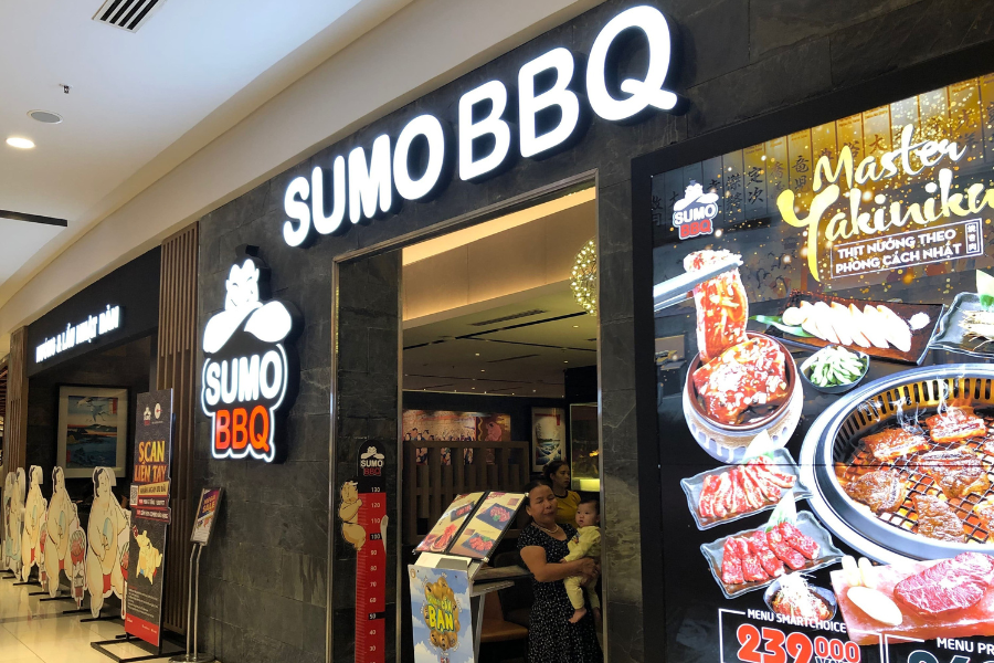 vị trí nhà hàng sumo bbq