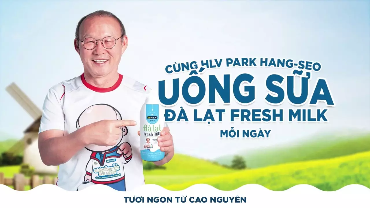 dalat milk hợp tác với hlv park hang seo